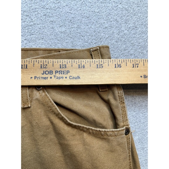 Dickies Pants Mens 32x32 Brown Relaxed Fit Duck Canvas Carpenter Workwear - Picture 8 of 14